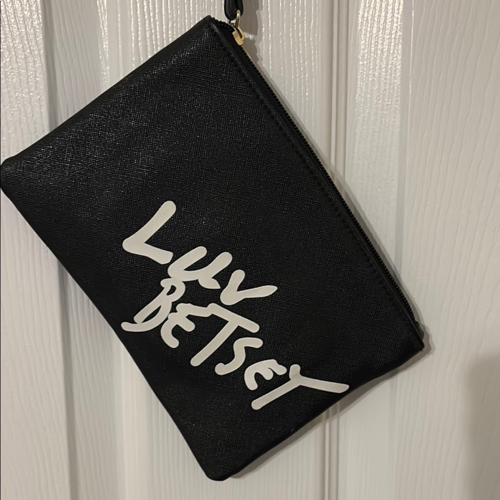 Betsey Johnson Black and White Wristlet